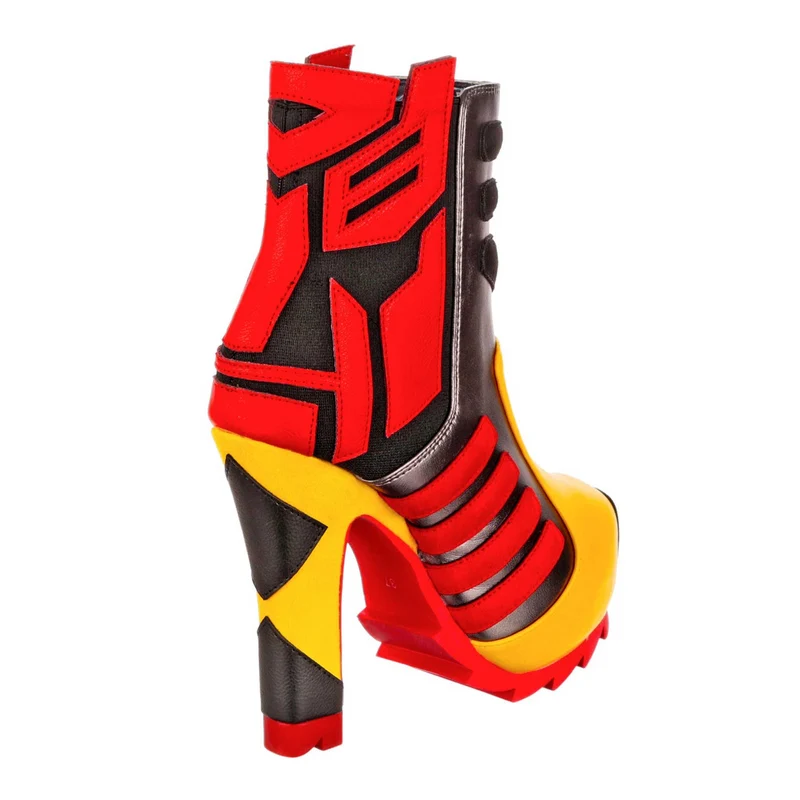 Irregular Choice Frauen Transformers Autobot High Heel - Grau / Rot
