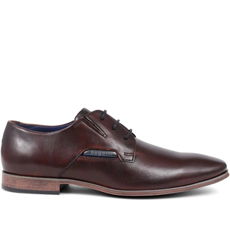 Leather Lace-Up Shoes - BUG39519 / 325 219 - Brown