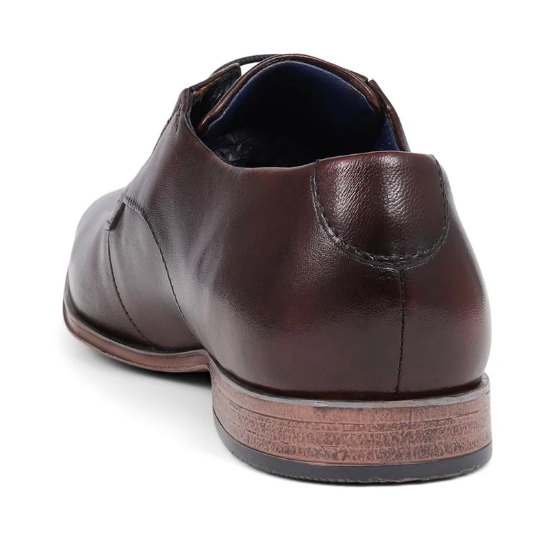 Leather Lace-Up Shoes - BUG39519 / 325 219 - Brown