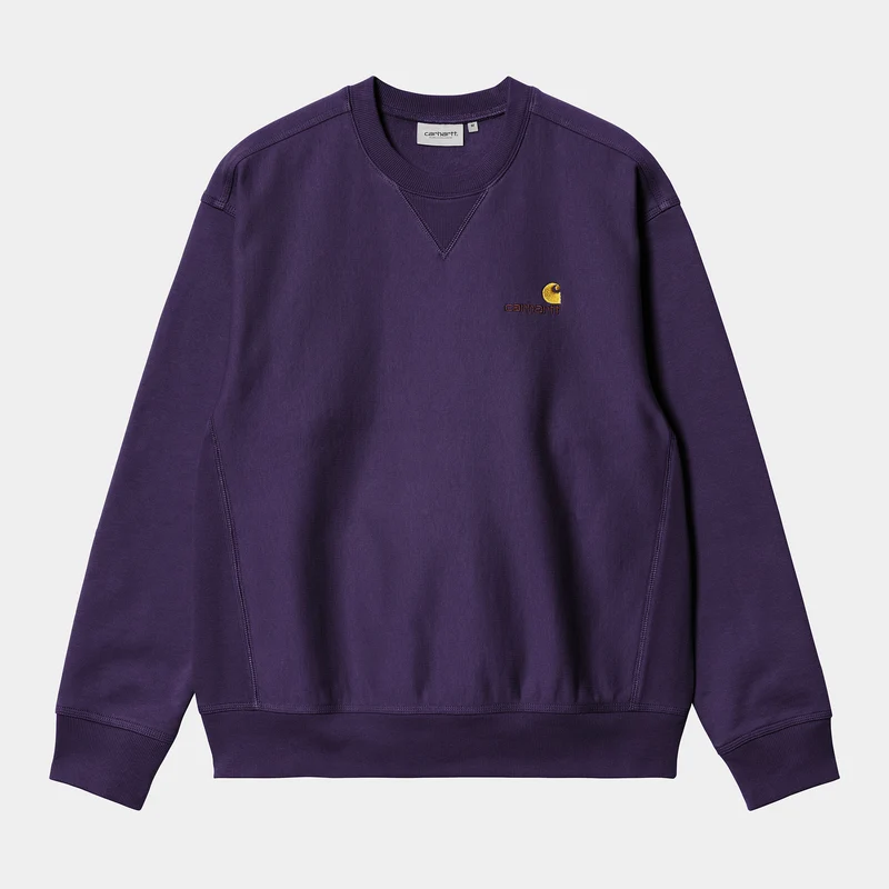Carhartt WIP Herren American Script Sweatshirt - Cassis