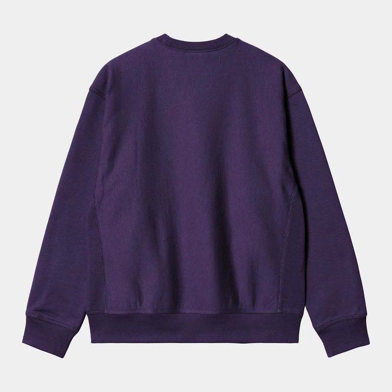 Carhartt WIP Herren American Script Sweatshirt - Cassis