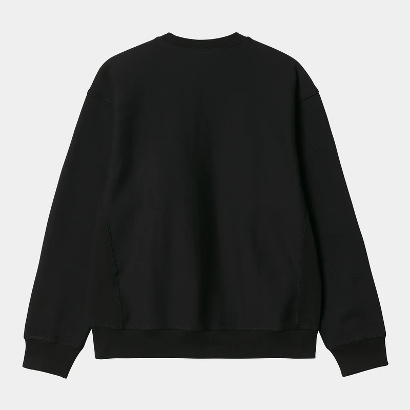 Carhartt WIP Herren American Script Sweat-Top – Schwarz