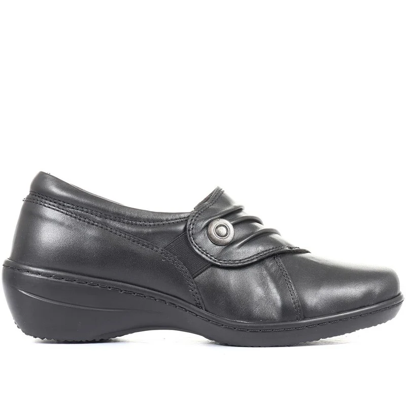 Handmade Slip-On Leather Shoes - HAK30009 / 316 090 - Black