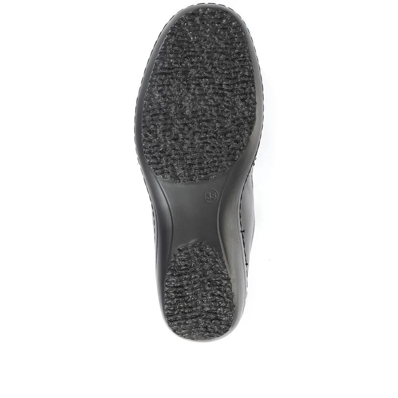 Handmade Slip-On Leather Shoes - HAK30009 / 316 090 - Black