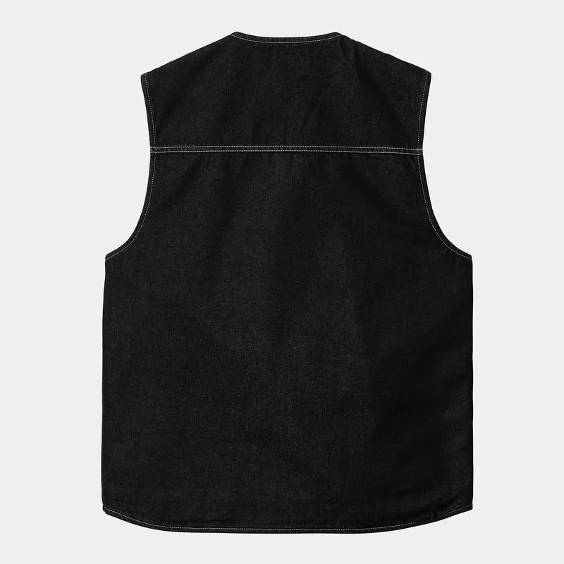 Carhartt WIP Arbeitsweste für Herren – Black One Wash