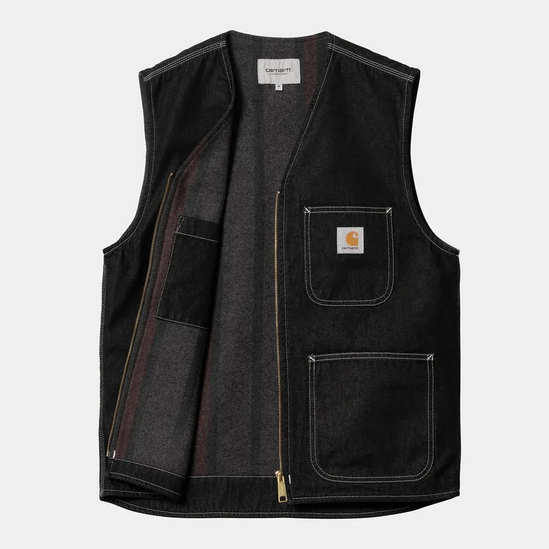 Carhartt WIP Arbeitsweste für Herren – Black One Wash