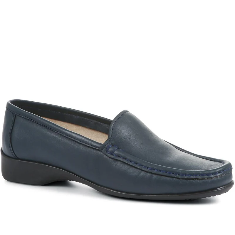 Smart Leather Loafers - CONT2400 / 309 091 - Navy