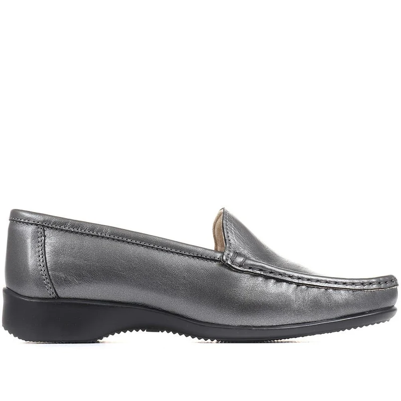 Smart Leather Loafers - CONT2400 / 309 091 - Pewter