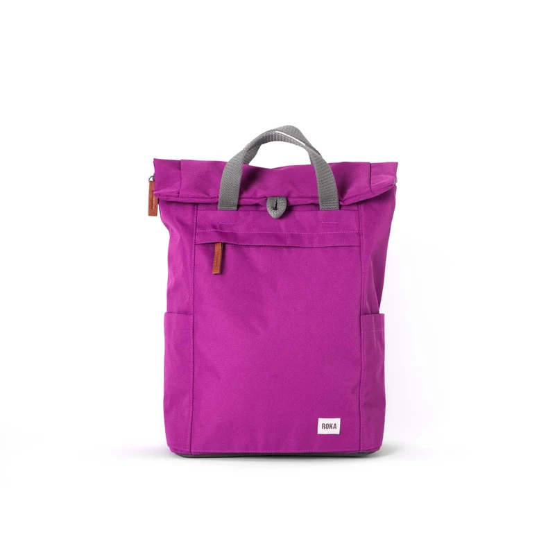 ROKA Finchley Eine mittelgroße Tasche aus recyceltem violettem Canvas