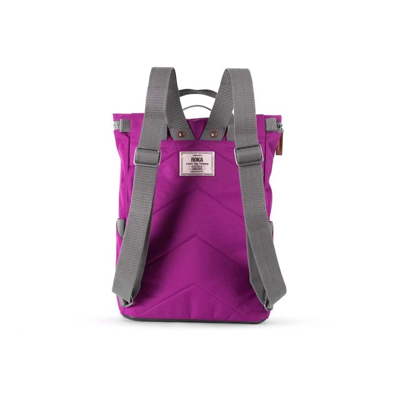 ROKA Finchley Eine mittelgroße Tasche aus recyceltem violettem Canvas