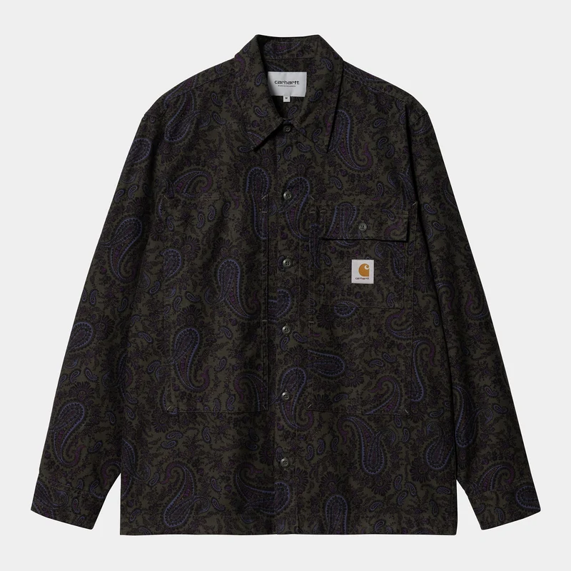 Carhartt WIP Herren-Hemd mit Charter-Paisley-Print – Plant