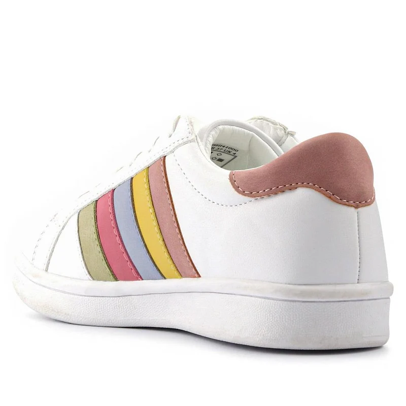 Casual Lace-Up Trainers - VSHI41000 / 326 853 - White Multi