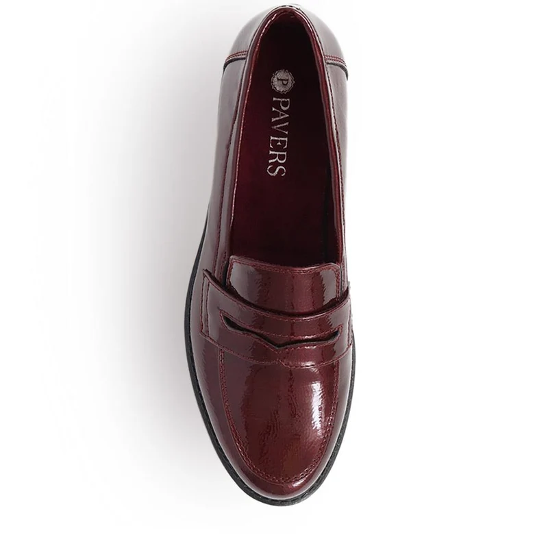 Slip-On Patent Loafers - WBINS40089 / 325 988 - Burgundy Patent