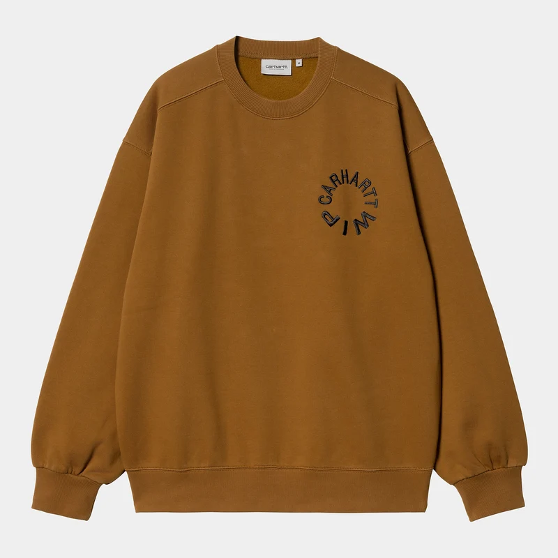 Carhartt WIP Arbeits-Uni-Sweatshirt für Herren – Hamilton-Braun/Schwarz