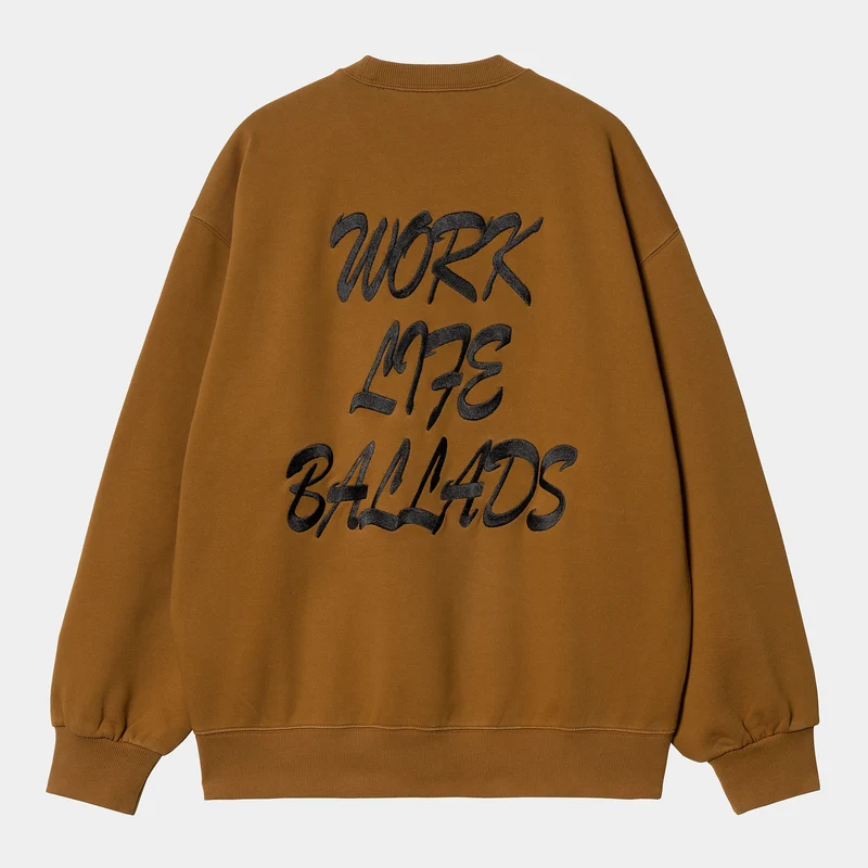 Carhartt WIP Arbeits-Uni-Sweatshirt für Herren – Hamilton-Braun/Schwarz