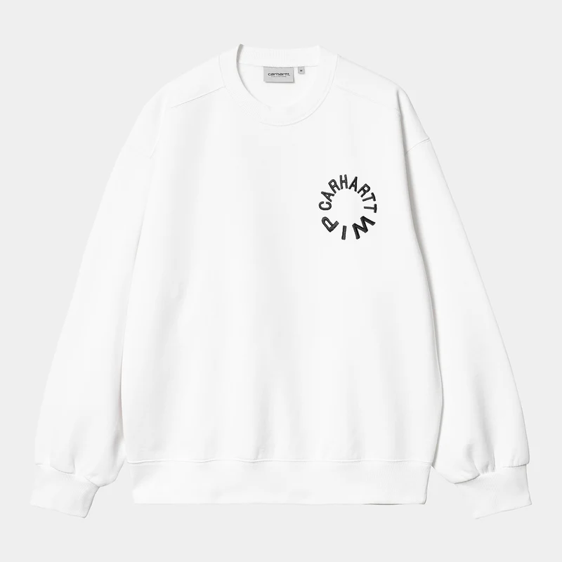 Carhartt WIP Arbeits-Uni-Sweatshirt für Herren – Weiß / Schwarz
