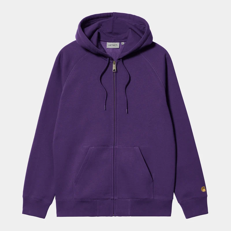 Carhartt WIP Chase-Jacke für Herren mit Kapuze – Tyrian