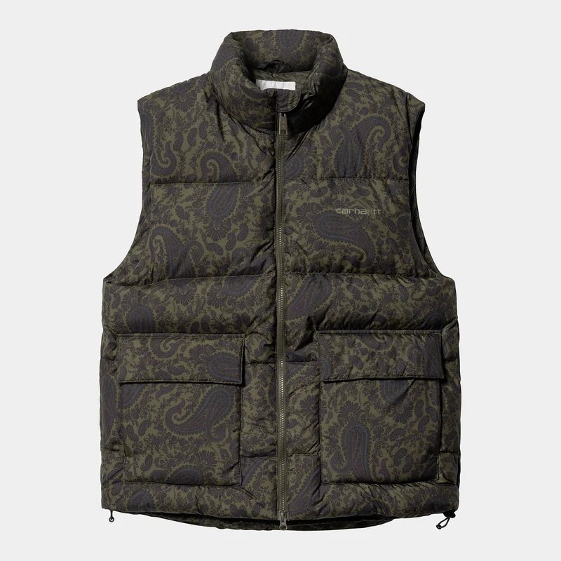 Carhartt WIP Herren-Springfield-Weste – Pflanzen-Paisley-Druck