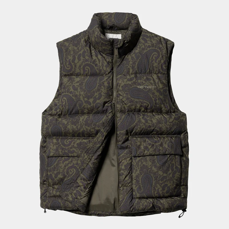 Carhartt WIP Herren-Springfield-Weste – Pflanzen-Paisley-Druck