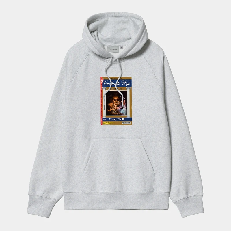 Carhartt WIP Herren Cheap Thrills Kapuzenpullover – Ash Heather