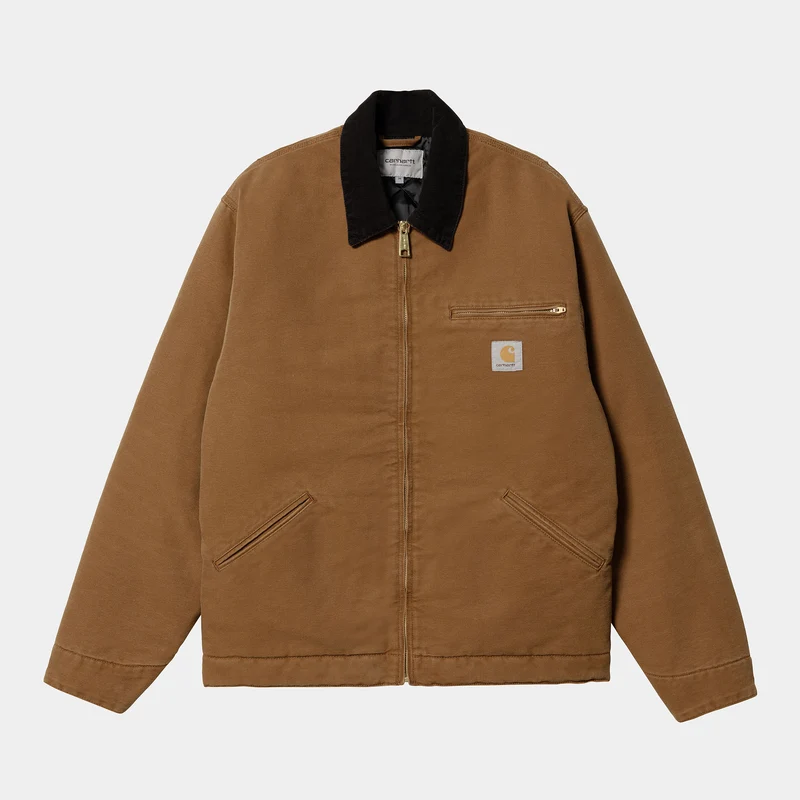 Carhartt WIP Herren-Detroit-Jacke – tiefes Hamilton-Braun/Schwarz