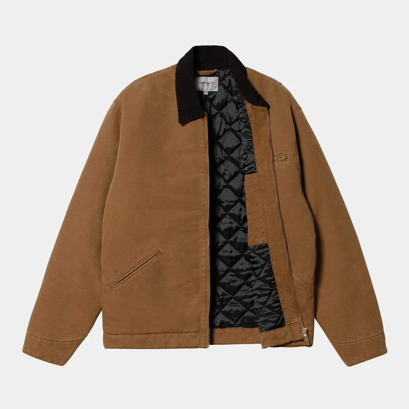 Carhartt WIP Herren-Detroit-Jacke – tiefes Hamilton-Braun/Schwarz