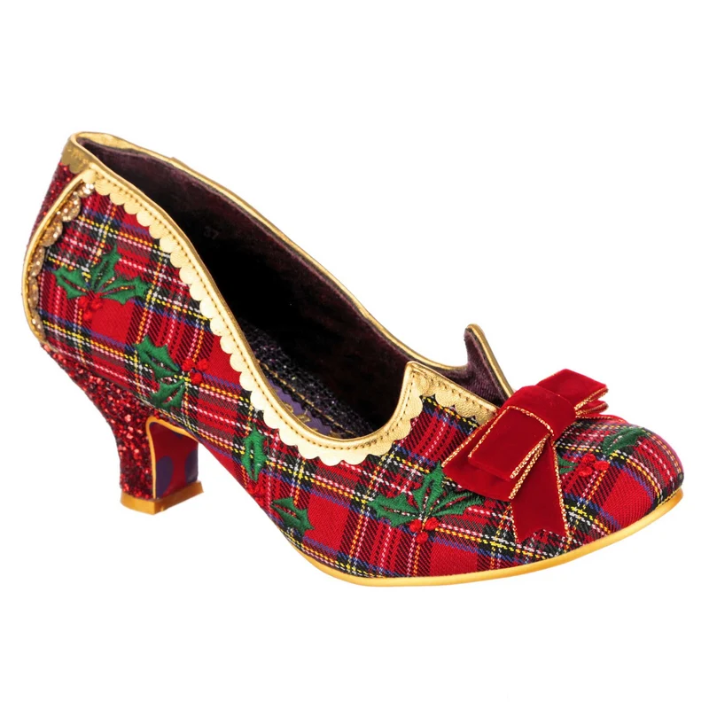 Irregular Choice Weihnachtsplätzchen-High-Heel für Damen – Rot