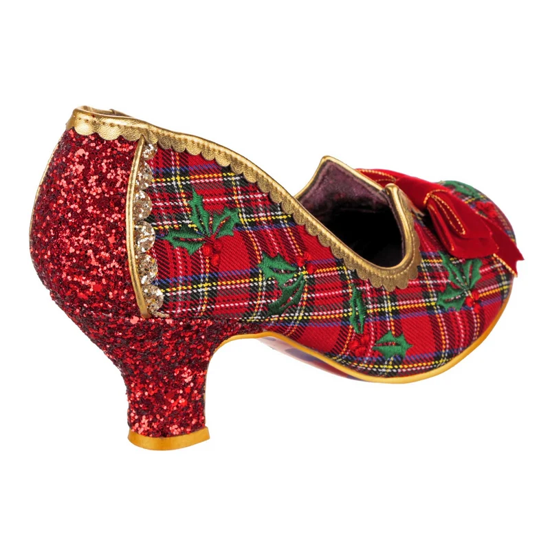 Irregular Choice Weihnachtsplätzchen-High-Heel für Damen – Rot