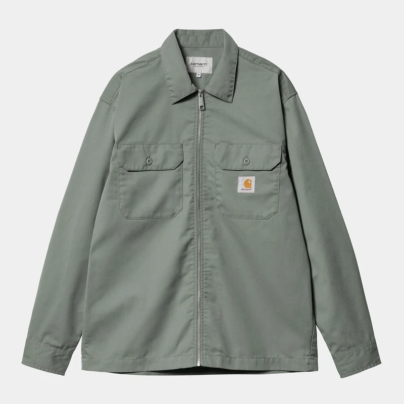Carhartt WIP Herren Craft Zip Shirt – Rauchgrün