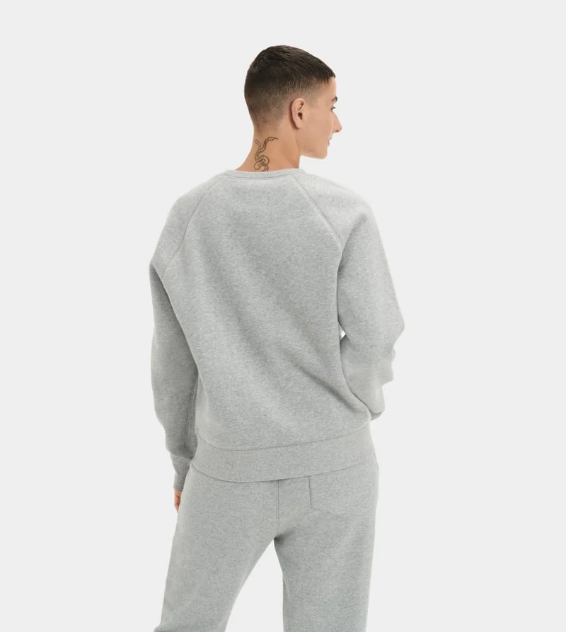 UGG Damen Madeline Fuzzy Logo Top – Grau meliert