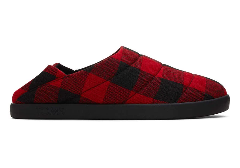 TOMS Herren Ezra Slipper – Rot kariert