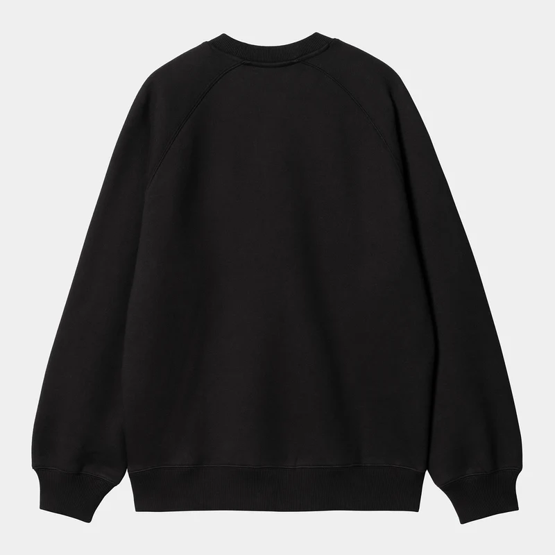 Carhartt WIP Herren Bubbles Sweat Top – Schwarz / Türkis