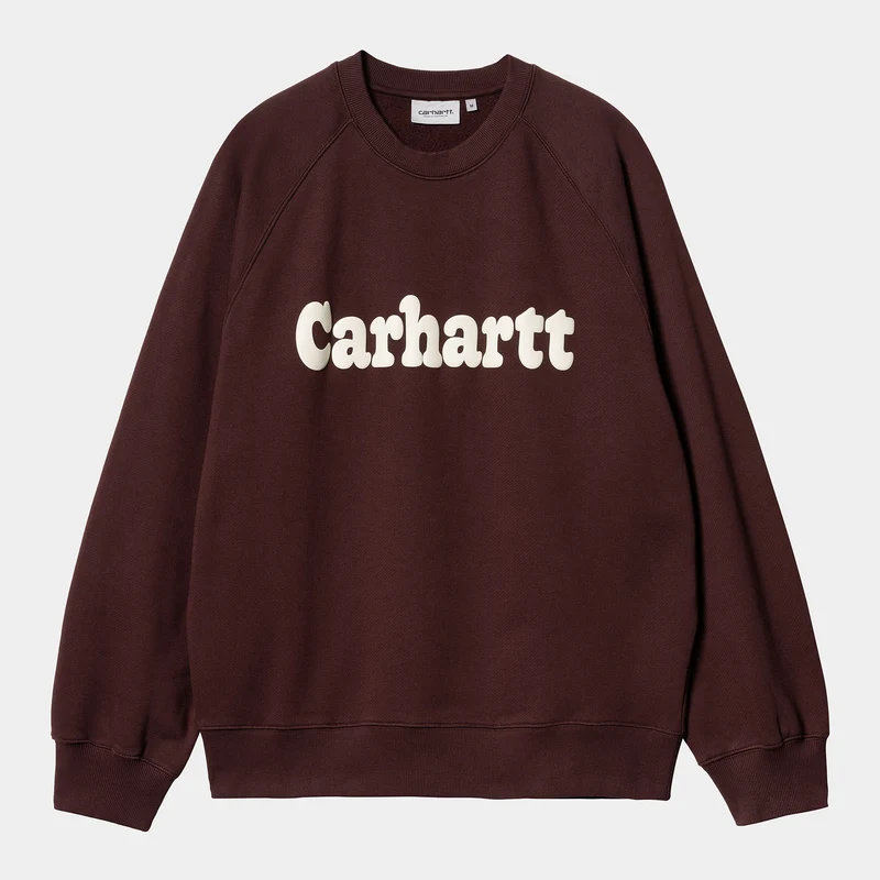 Carhartt WIP Herren Bubbles Sweat Top – Amarone / Wachs