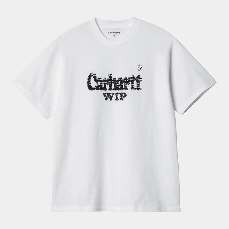 Carhartt WIP Herren Spree Halftone T-Shirt – Weiß / Schwarz