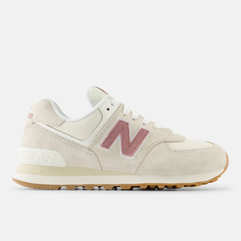New Balance Damen 574 Fashion Trainer – Beige / Rosa