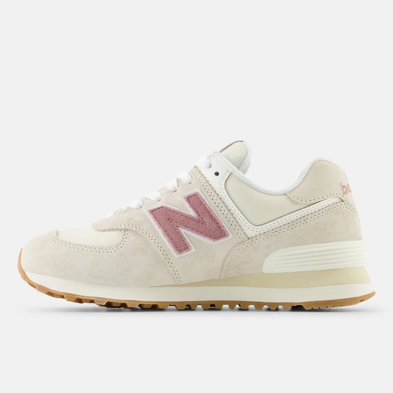 New Balance Damen 574 Fashion Trainer – Beige / Rosa