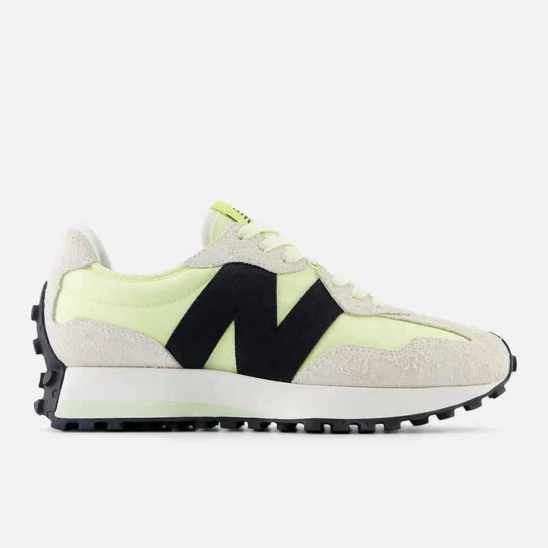 New Balance Damen-Sneaker 327 Fashion – Limette/Schwarz/Beige