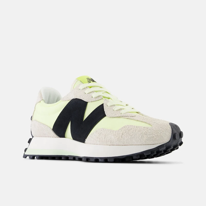New Balance Damen-Sneaker 327 Fashion – Limette/Schwarz/Beige