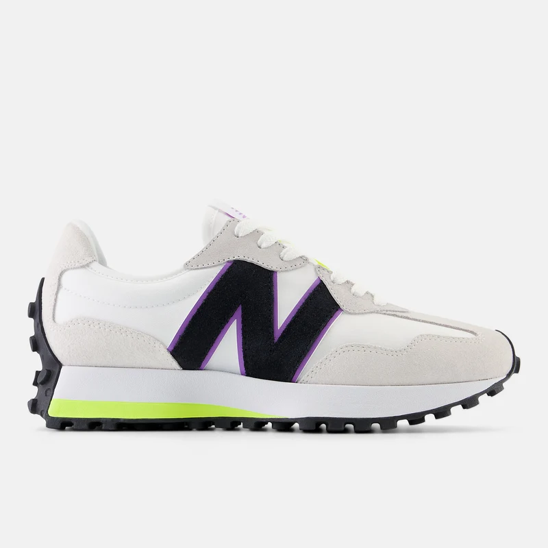 New Balance Damen-Sneaker 327 Fashion – Weiß / Schwarz / Limette