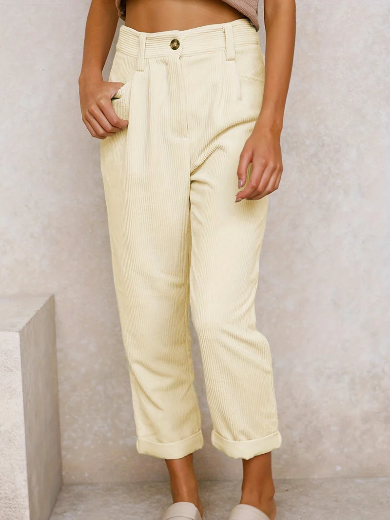 Pantaloni Maple | Pantaloni in velluto a coste donna per tutti i giorni e ufficio
