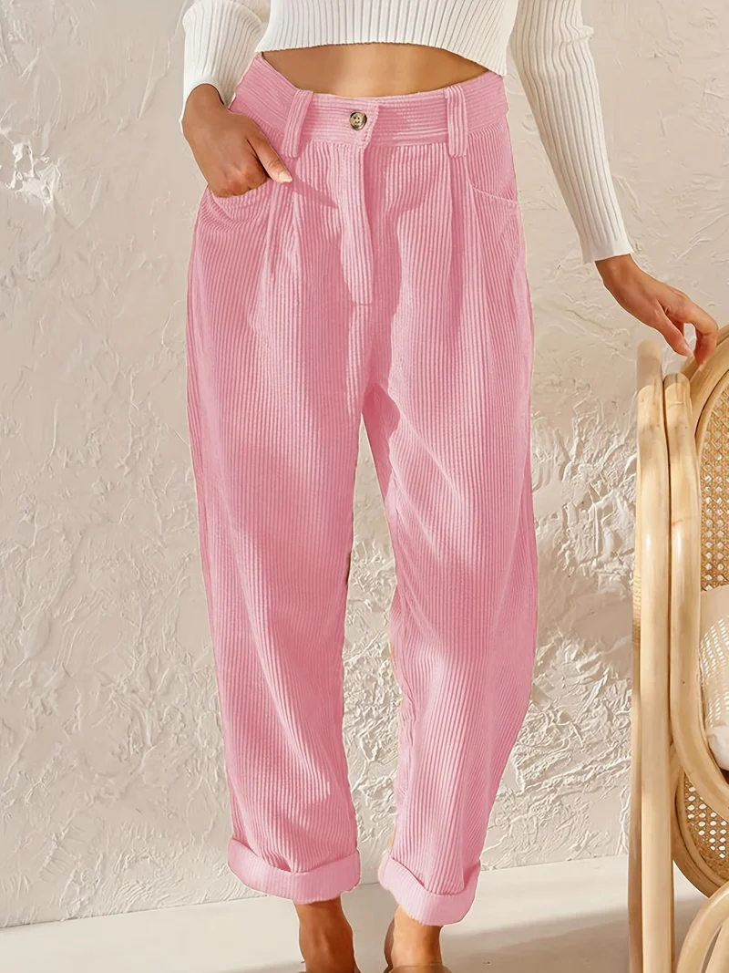 Pantaloni Maple | Pantaloni in velluto a coste donna per tutti i giorni e ufficio