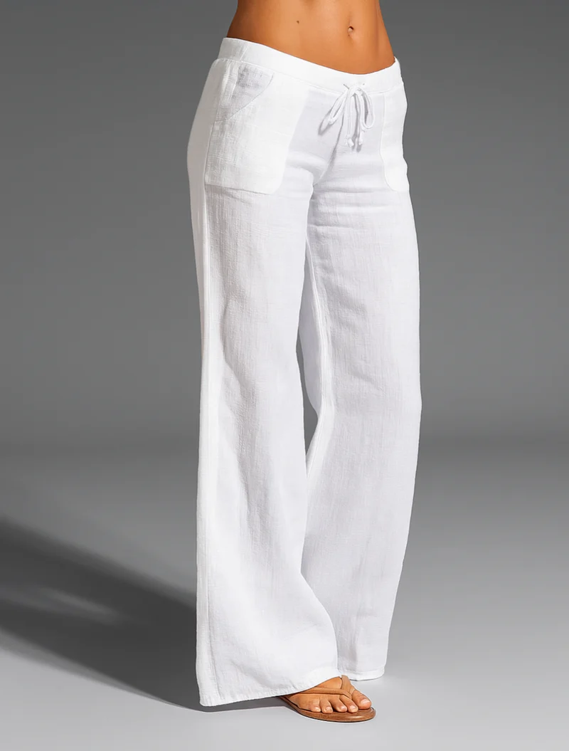 Pantaloni estivi ariosi | Pantaloni larghi da donna con coulisse