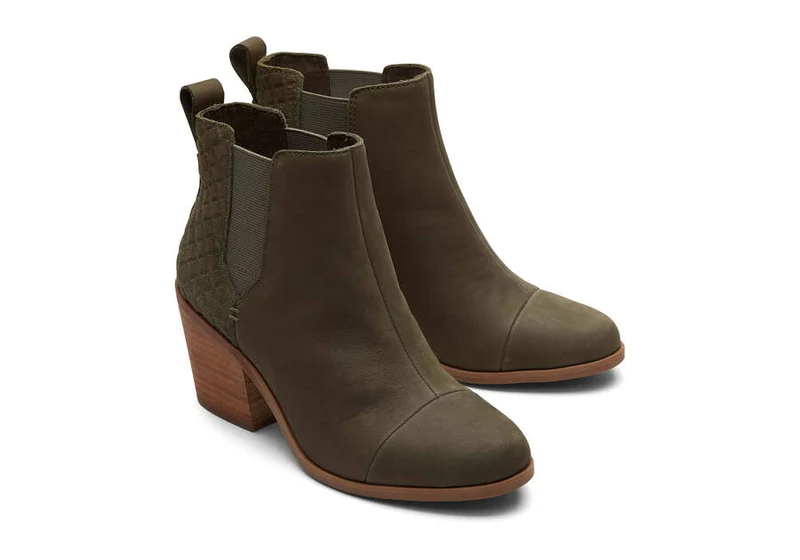 TOMS Everly-Stiefelette für Damen – Olivgrün