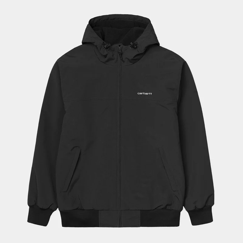 Carhartt WIP Segeljacke mit Kapuze für Herren – Schwarz / Weiß