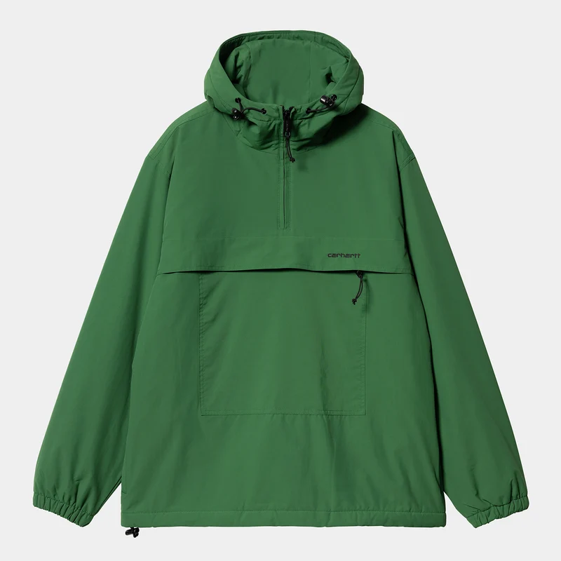 Carhartt WIP Herren-Windbreaker-Pullover-Winterjacke – Aspengrün/Schwarz