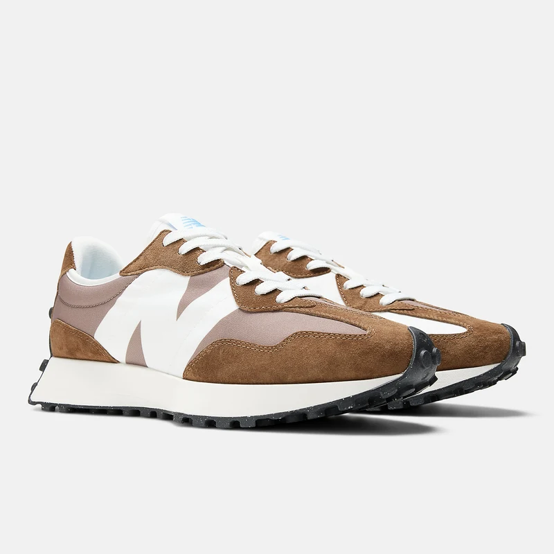 New Balance Unisex 327 Fashion Trainer – Dark Earth / Mushroom
