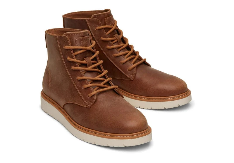 TOMS Herren Navi TRVL Lite Ranger Lederstiefel – Topasbraun