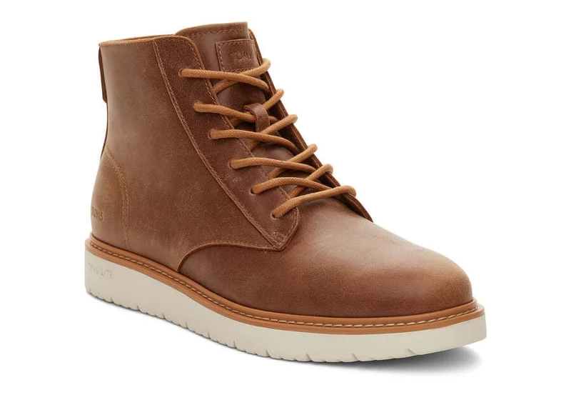 TOMS Herren Navi TRVL Lite Ranger Lederstiefel – Topasbraun