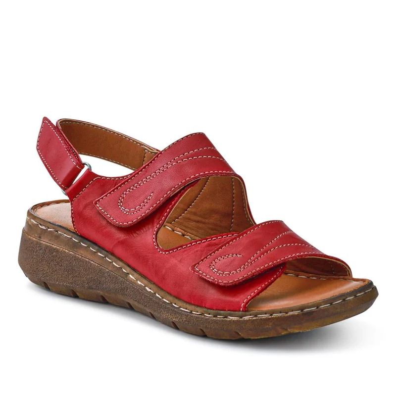 Leather Multi-Touch-Fasten Sandals - LUCK41006 / 327 426