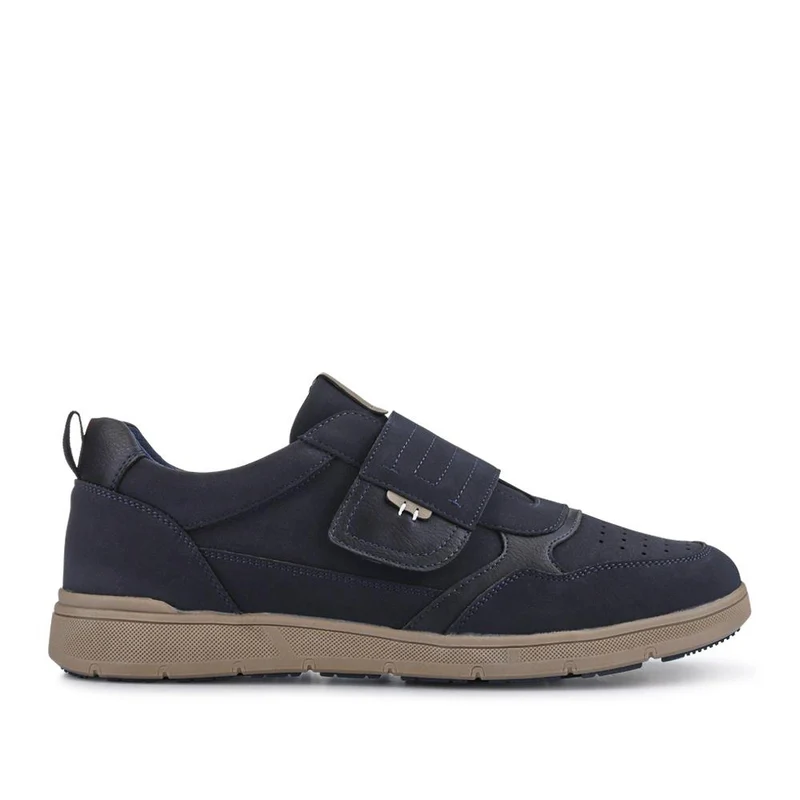 Wide-Fit Touch-Fasten Comfort Shoes - GANG41014 / 327 577 - Navy